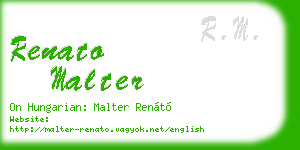 renato malter business card