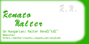 renato malter business card